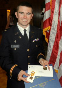 MAJ James Adams with his Georgia State Defense Force Award.