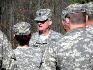 CSM Ron Simmons addressing troops.