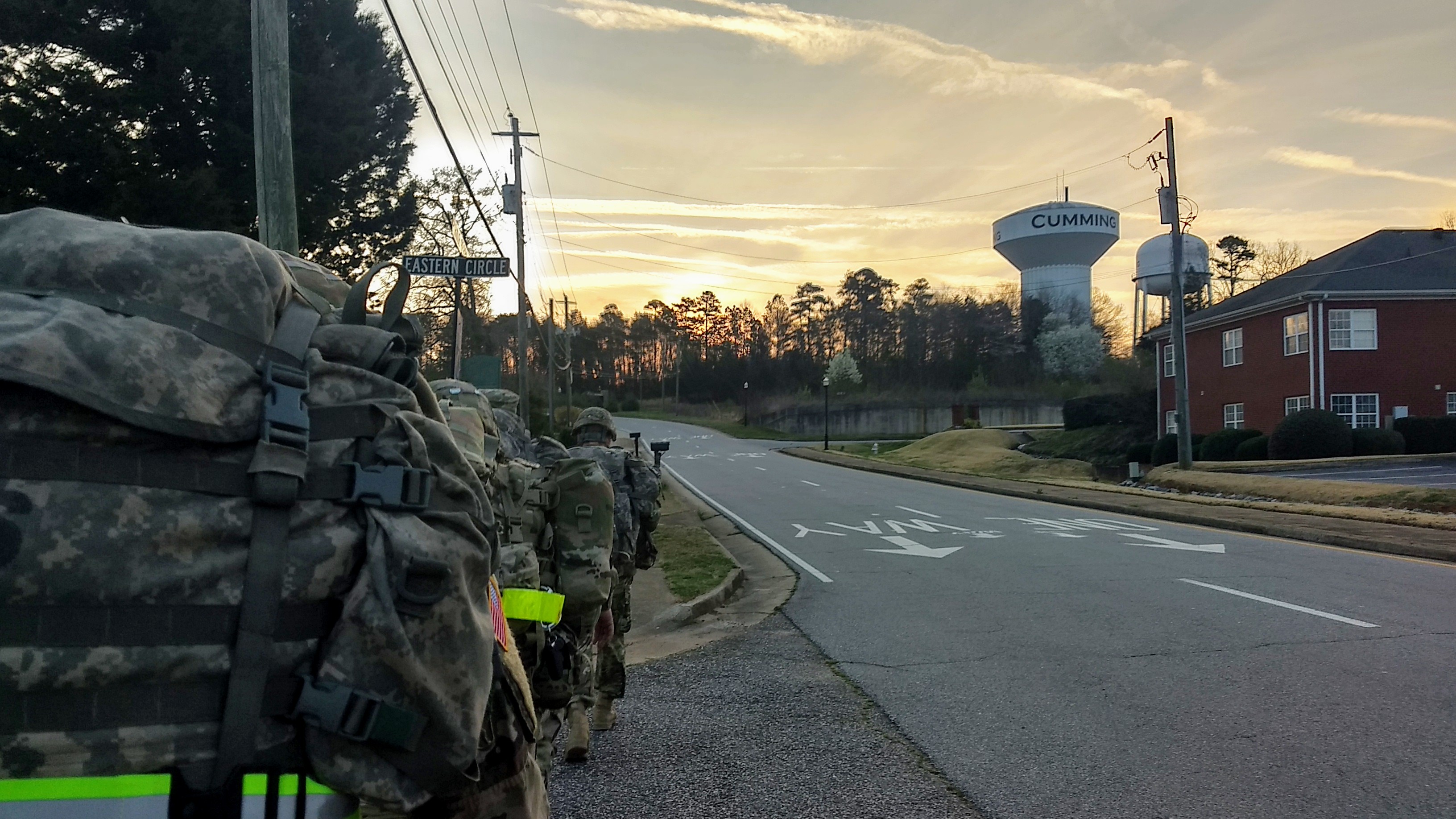 OPFOR taking a 4-mile ruck march to Downtown Cumming, GA