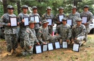 GEORGIA PUBLIC SAFETY TRAINING CENTER, Forsyth, Ga. — Graduates (11 of 12) of the SLC 2016-01  proudly display their certificates of course completion. Photo by Staff Sgt. Kara Kirby, Georgia State Defense Force